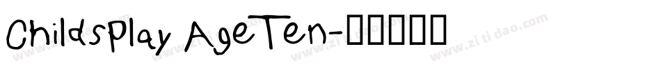 ChildsPlay AgeTen字体转换
